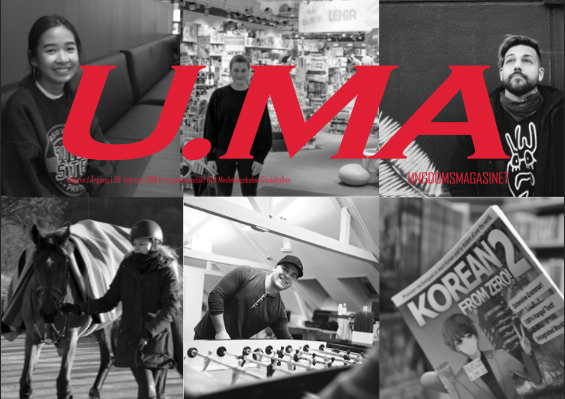 Magasinet U.MA. er produsert av journalistikk-studenter ved NLA Mediehøgskolen Gimlekollen.